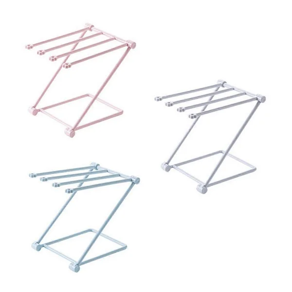 Dishcloth Holder, Foldable Vertical Rag Rack, Kitchen Towel Rack, Dishcloth Storage Rack