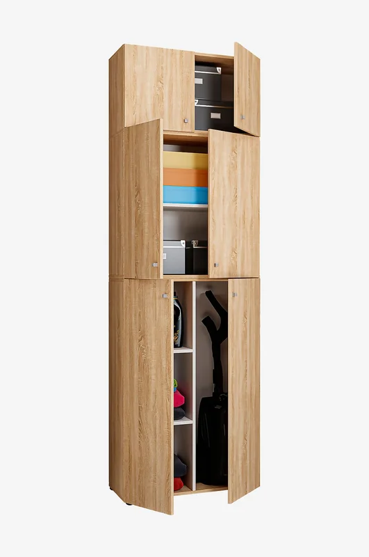 VCM - Vcm Städskåp Lona Xxl gångjärnsdörrar - Med tillbehör - Beige - Skåp - Från Homeroom