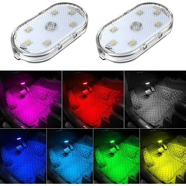 2 ST LED-lampor, 7 LED-lampor, Bilinteriör, USB-lampor, LED-lampor, LED-lampor