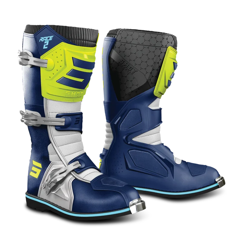 Stivali Cross Shot Race 2 Blu/Giallo Neon 43