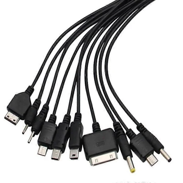 USB-kabel 10-i-1 Universal til Multi-Kontakt Mobiloplader Datakabel USB-kabel Mobiltelefontilbehør