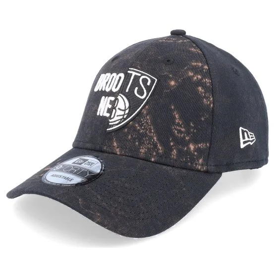 New Era - NBA Musta adjustable Lippis - Brooklyn Nets Washed Pack 9FORTY Black Adjustable @ Hatstore