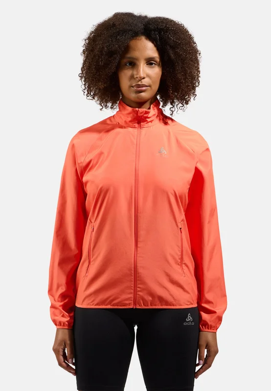 Odlo Women's Essential Light Running Jacket, L, red