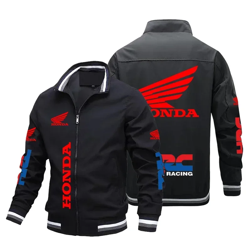 AliExpress - Veste de motard Honda pour hommes, coupe-vent, imperméable, avec imprimé Honda Car Wing HRC, vêtements pour hommes, nouvelle collection 