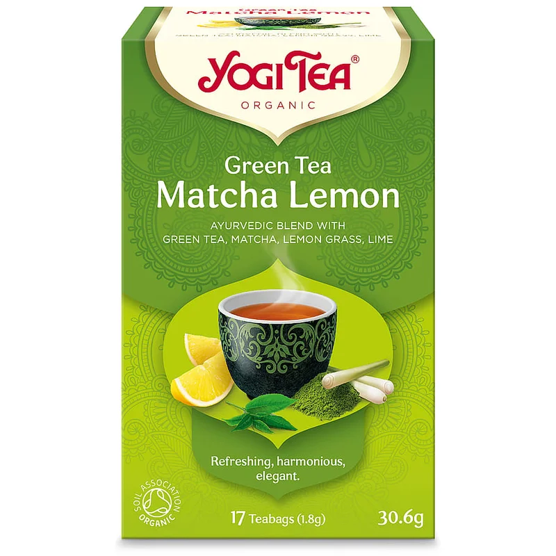 3 for 90,-, Yogi Yogi Green Tea Matcha Lemon Ø 17 breve, Helse & Madvarer, Te, Grøn Te
