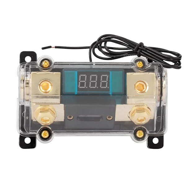 Bil Audio Strøm Sikringsholder Stereo Fordelingsblok Boks Digital Display (150A)
