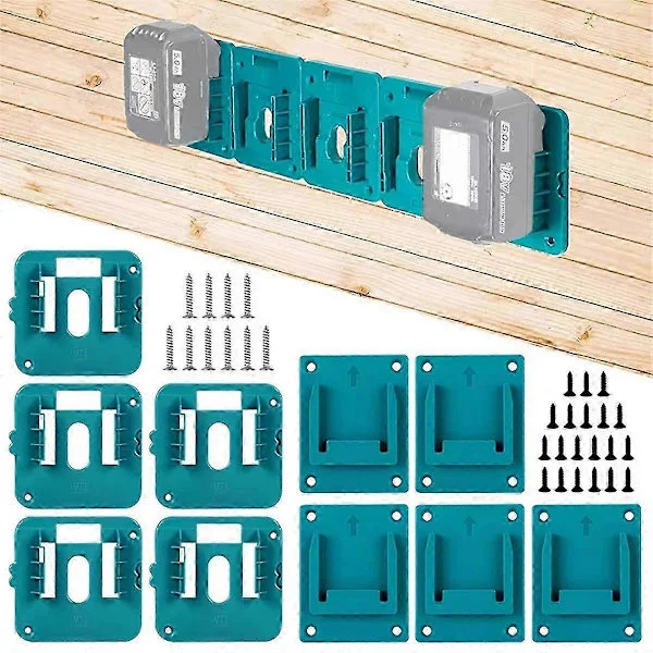 10-pakks batteriholder for Makita 14.4V 18V Li-Ion elektroverktøybatterier - Organizer og oppbevaringsstativ-FQ-