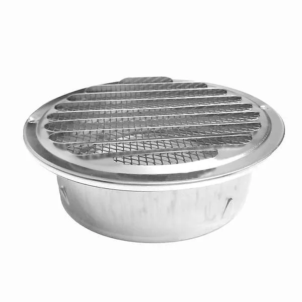 6 tums gallerlock med lameller Ventilationshuv Väggventiler med inbyggt flugnät - 304 Rostfritt stål