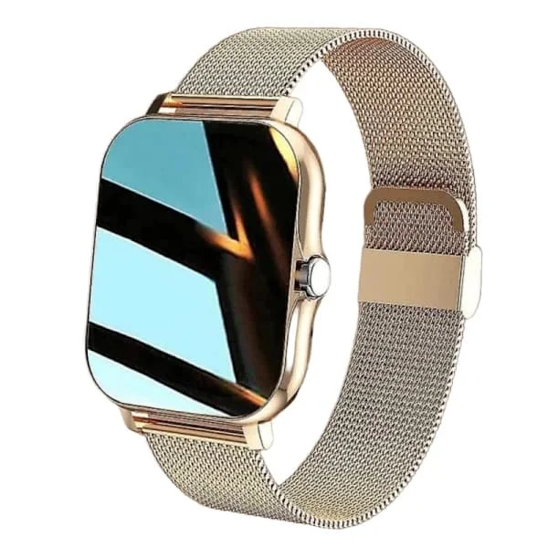 Smartklokke Herre Dame Smartwatch Kompatibel med Android-telefoner Iphone Pulsmåler Fitness Tracker Rosa