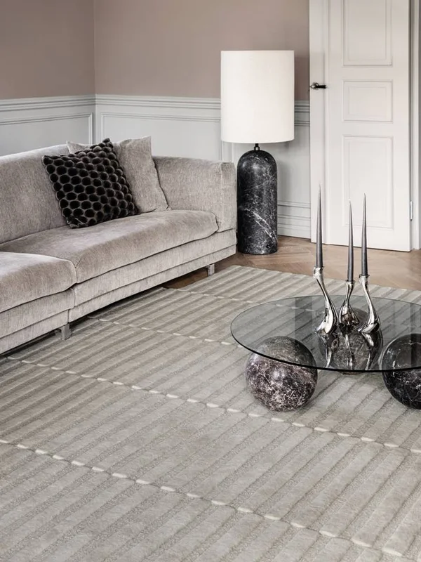 Geométrica Grande Artum Alfombra - Gris 260X300 Lana, En Estilo Moderno