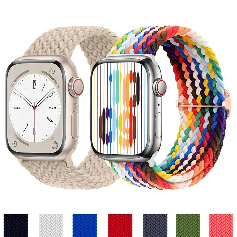 AliExpress - Geflochtenes Armband für Apple Watch Ultra 3 Band 49mm 44mm 45mm 40mm 46mm 42mm Armband Correa iWatch Serie 11 10 9 8 7 6 5 4 3 SE