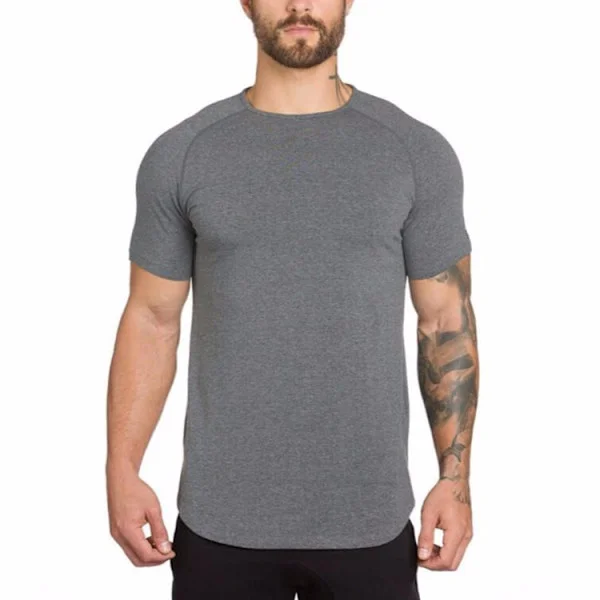 Miesten treenipaidat, trendikkäät slim fit -t-paidat, pitkähelmaiset treenipaidat