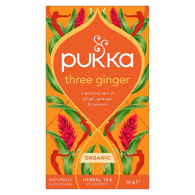 3 for 2 - Pukka Three Ginger te Ø 20 g, Helse & Madvarer, Te, Øvrig Te