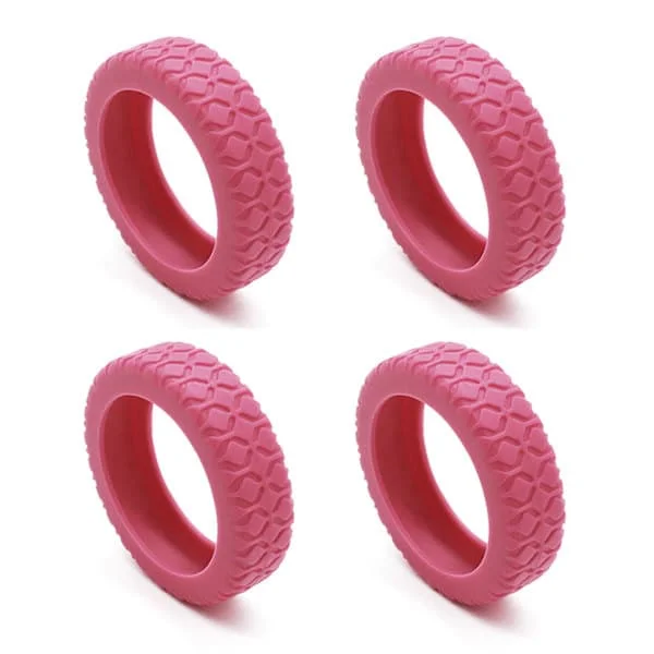 Resväskor Hjulskydd Silikon Tyst Skyddande Skydd Brusreducerande Anti-Rep Resväskor Hjulskydd rosa 4st rosa 4st