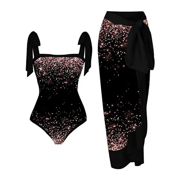 2026 Kvinnor Baddräkt Bikini Baddräkt Topp Klänning Set Blomstermönster Dam Baddräkt Tvådelad Kostym Mode Dam Baddräkter