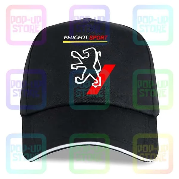 Peugeot Sport Racing Car Logotyp Bomull Truck Driver Kepsar Baseball Cap För