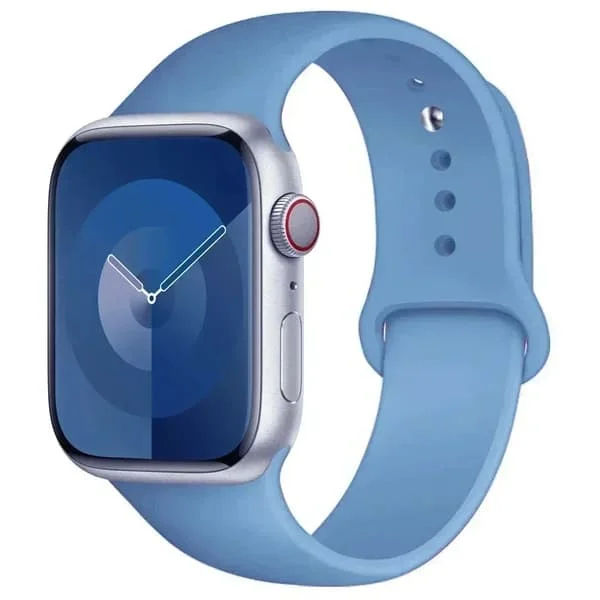 Original Silikonarmband kompatibelt med Apple Watch Band 44mm 38-40 42-46 41-45 46MM 49 mm Armband iwatch Serie 10 9 7 4 5 6 8 SE Ultra 2 3 Mist U