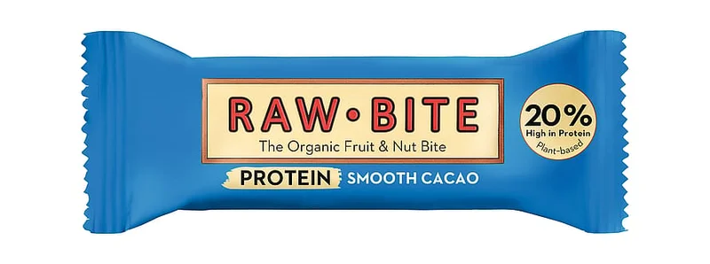 2 for 40 kr., Rawbite Frugt- og nøddebar Glutenfri Ø Smooth Cacao 45 g, Helse & Madvarer, Snacks, Barer