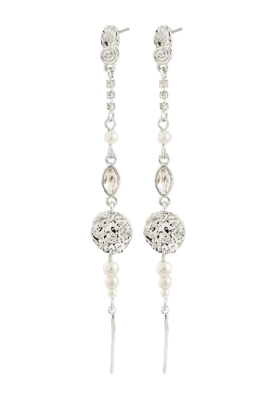 Pilgrim FIRE earrings silver-plated Smycken & klockor Dam Silver ONESIZE