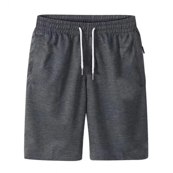 [LD]Cargoshorts, elastisk midje, tynne, løse, med lommer, cargoshorts med snøring Mørkegrå