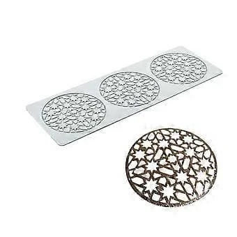 Fondant Spetsmatta DIY Bakdekoration Molekylär Matlagning Tryckform Silikonmaterial för Tårtkant Dekoration Användning 160