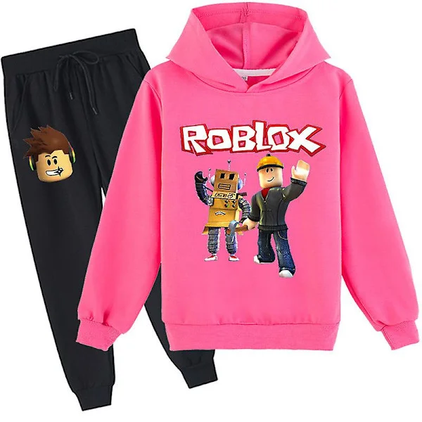 Roblox Hoodie Dress Barn Varm Hoodie Klær Roblox Trykt Hoodie Rose Red W