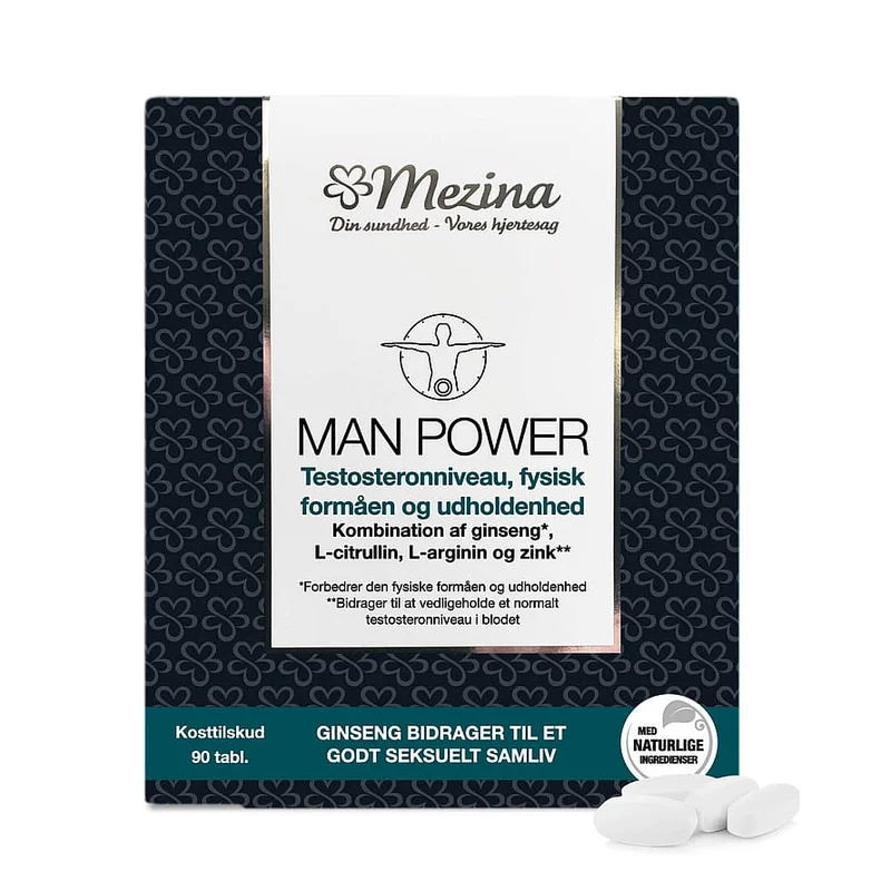 3 for 2 - Mezina Man Power 90 tabl, Mænd, Kosttilskud, Testosteron