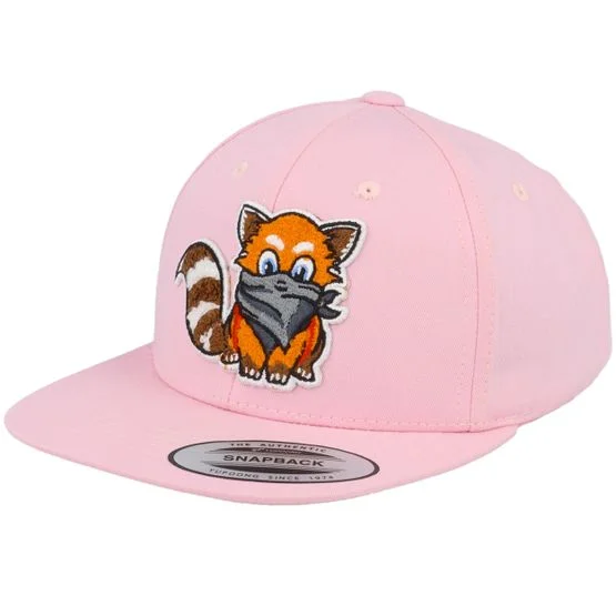 Kiddo Cap - Kids Hatsie The Red Panda Pink Snapback Snapback Pink Cap - @ Hatstore