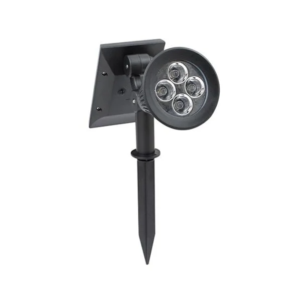 GRÖN LED BeeSOLAR Utomhus Solar LED Strålkastare - Svart - 4 Lampor - 200 Lumen