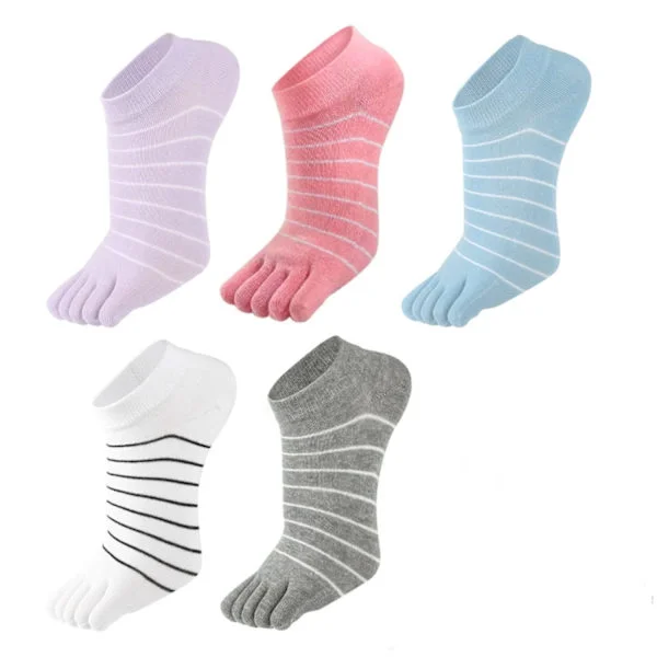 Toe Socks, 5-pack Women's Running Socks, Toe Socks for Sports Walking