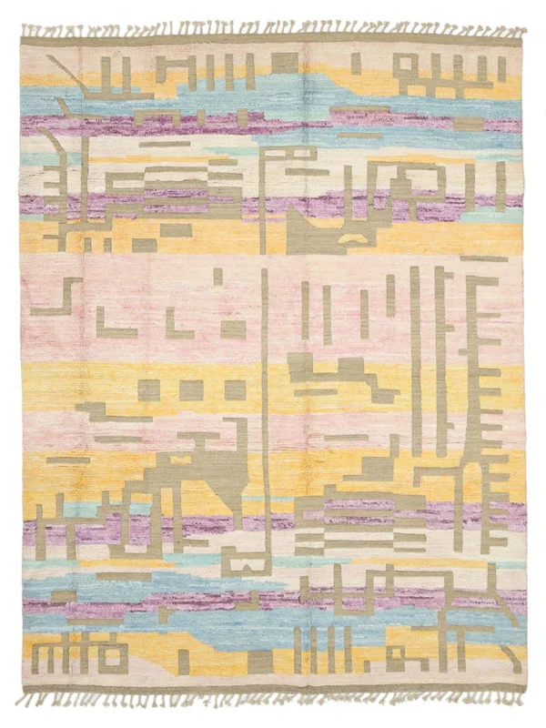 Large Berber Colourful Rug 244X316 Wool