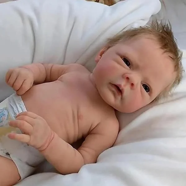 NPK 46cm Reborn Dolls Full Body Silicone Vinyl Doll Lifelike Soft Real Touch Baby Boy