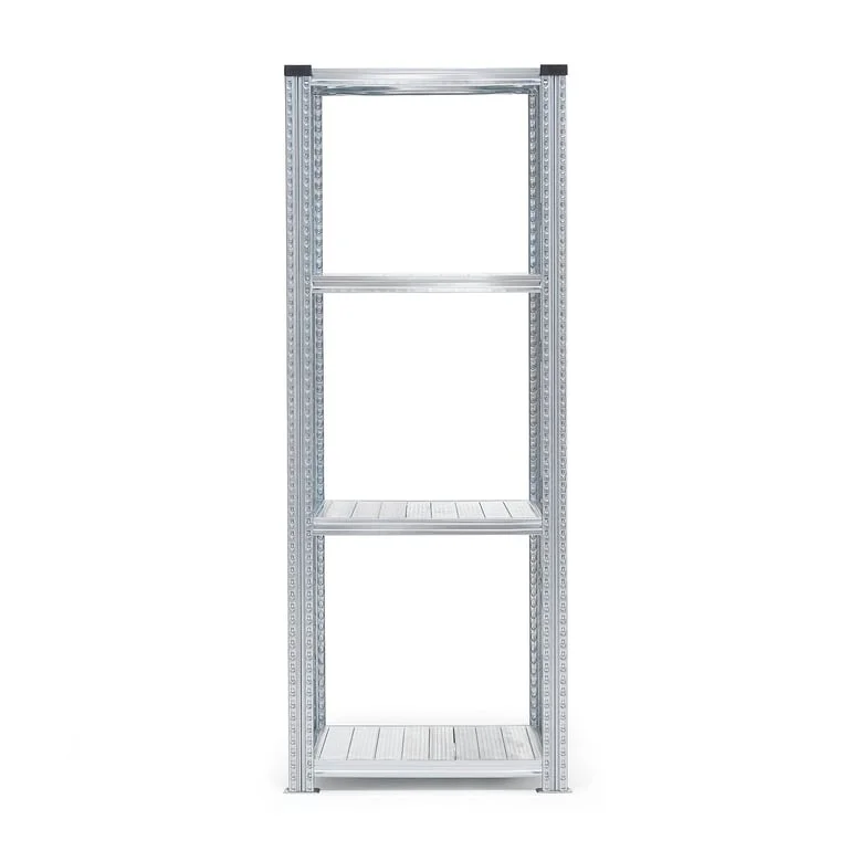 Galvanised shelving TRANSFORM, basic unit, 4 shelves, 1972x600x320 mm