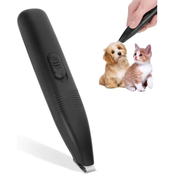 【DT】Hundetrimmer, hundetrimmer for trimming av lavt støynivå elektrisk hundehårtrimmer, trådløs barbermaskin for katter og små hunder for poter, ører 