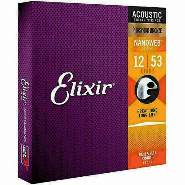 Elixir Akustiska Gitarrsträngar Nanoweb Fosforbrons Lätt 16052