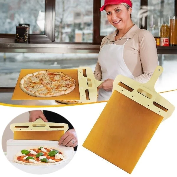 Pizzaspade, den perfekte pizzaspade til at overføre pizza, pizzaspade med håndtag/NT/