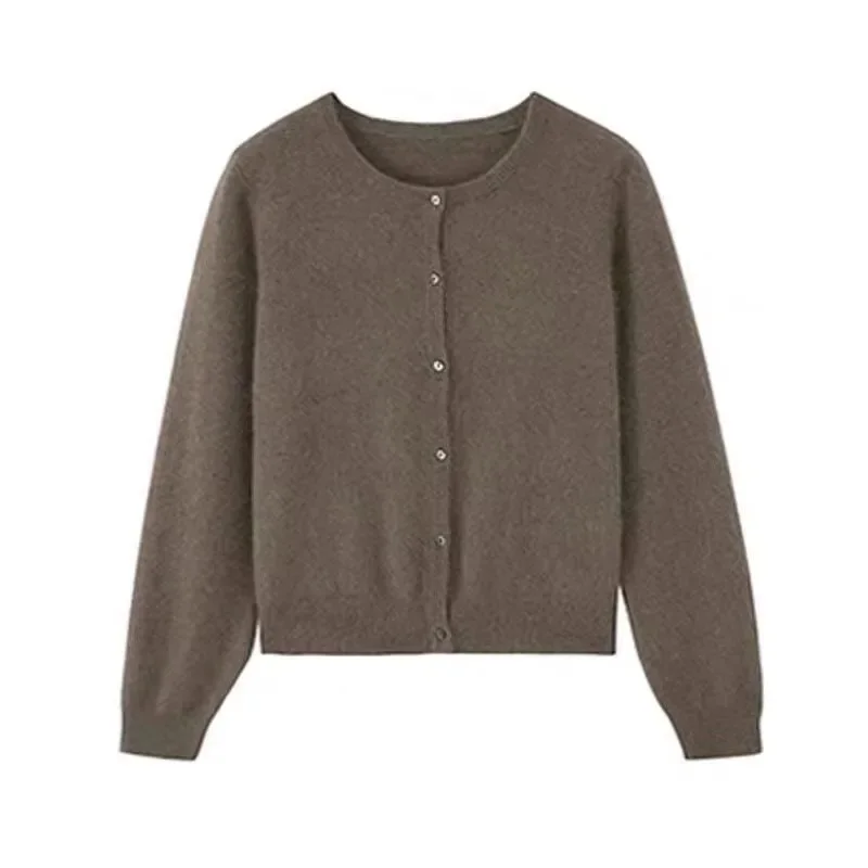 AliExpress - 100% reine Kaschmir-Strickjacke Damen neuer Herbst-und Winter-Rundhals pullover loser koreanischer Strick pullover Kurz mantel