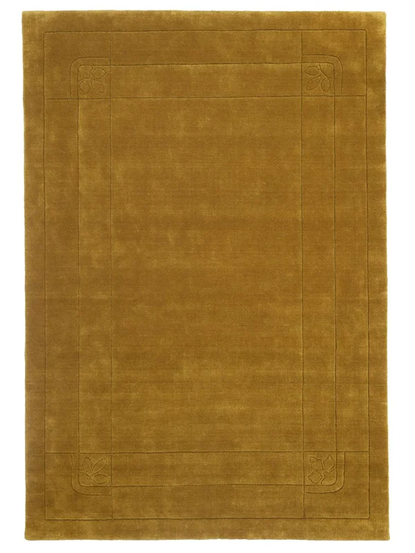 Plain (Single Colored) Tossan Rug - Gold 160X230 Wool, Classic Style