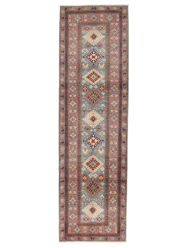 Kazak Fine Teppich Orientalischer Läufer Braun/Dunkelrot (Wolle, )