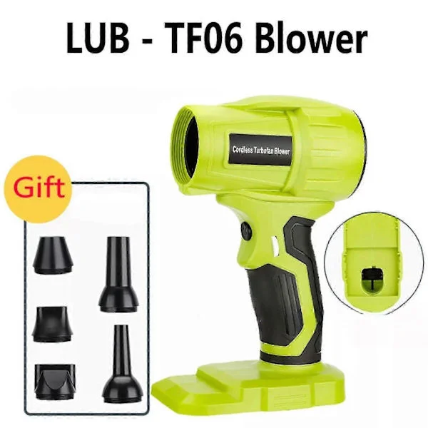 350W Trådløs Løvblåser for Ryobi 18V Kraftig Blåser Turbo Jetvifte