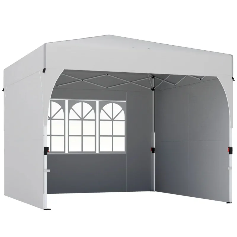 AliExpress - Outsunny Tonnelle de jardin 3 x 3 m pop up, tonnelle pliante réglable en hauteur, protection UV50+, 3 parois latérales, crème