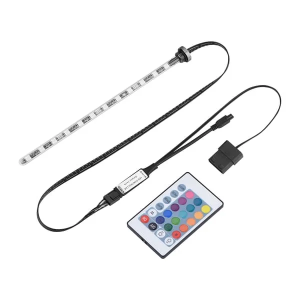 22cm Datamaskin Sylinder Vannkjøling Tank Lys Virus Reservoar LED Rør Lampe Belysning