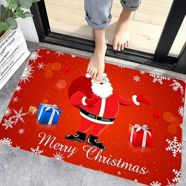 Christmas Floor Mat, Non-Slip Indoor Entrance Rug, Christmas Pattern Decor Christmas Doormat Rug, Bathroom Mat, Bedroom Mat