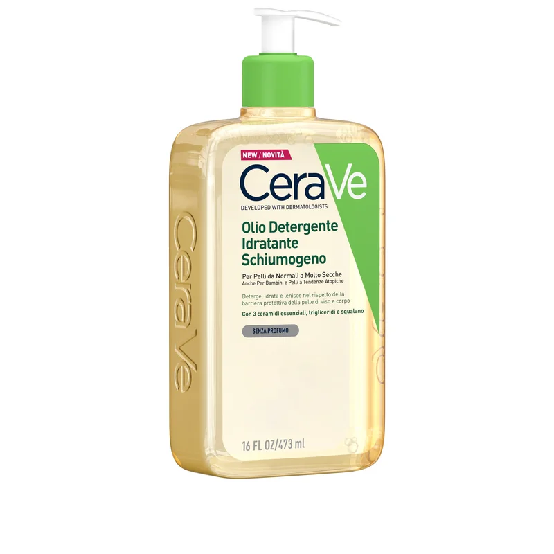CERAVE Olio Detergente Idratante Schiumogeno 473ml - Gel detergente viso