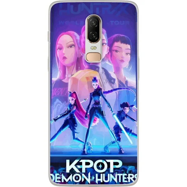 Kompatibelt Mobilskal till OnePlus 6 Trendiga KPop Demon Hunters docka figur