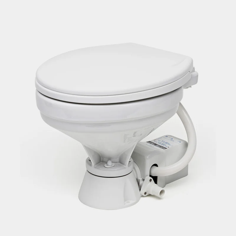 Elektrisk bådtoilet Ocean Standard Comfort SoftClose, 12 V, stor skål, til søvandsfyldning + pumpe