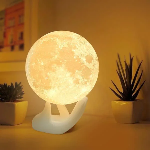 3D Månelampe med fjernbetjening - 16 farveskiftende natlampe til børn og voksne [ZHE]
