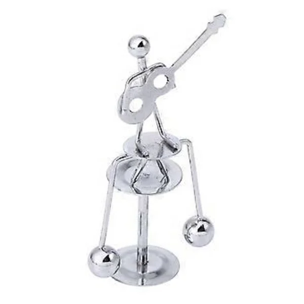 Kreativ Lille Jernfigur Balancebold Svingende Tumler Håndværk Metalhåndværk til Hjemmekontor Skrivebordsdekoration (Mini Guitar)