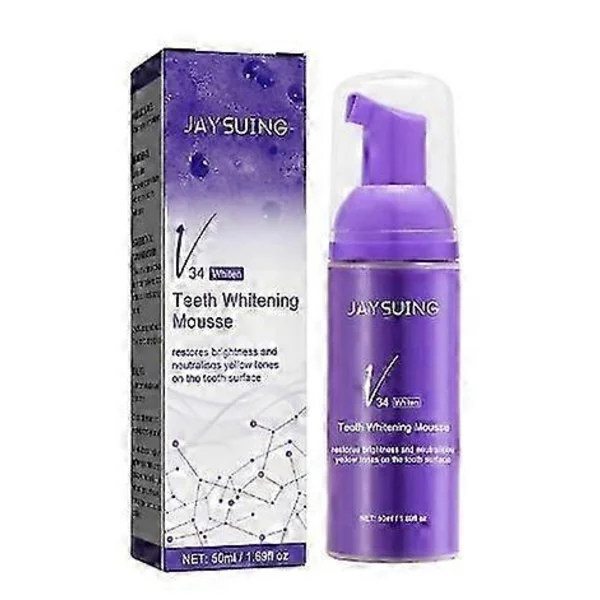 V34 Tandkräm Whitening Skum Naturlig Munskölj Tandkräm Två