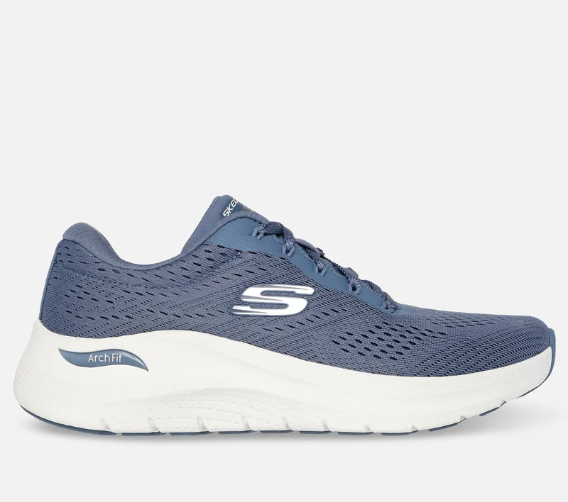 Skechers Arch Fit 2.0 - Big League, str. 39 - Dame, blå - Åndbar hverdags sko med svangstøtte